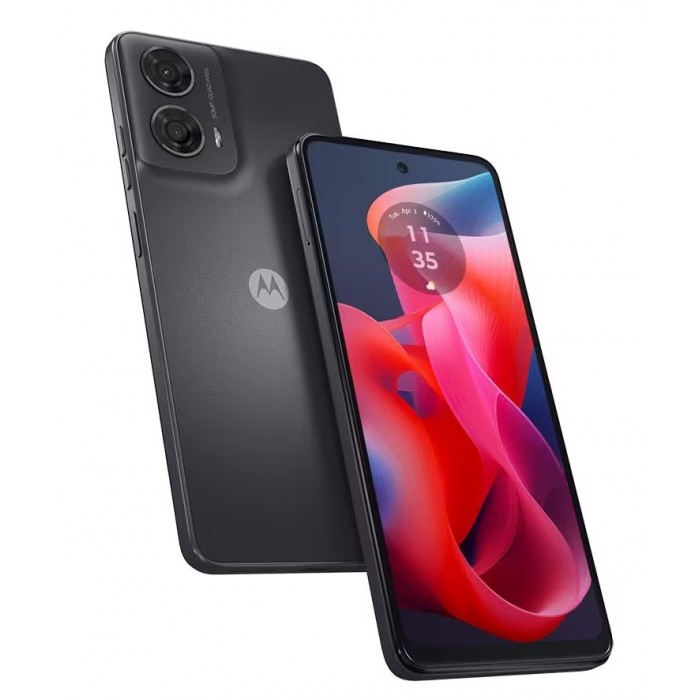 Oferta Relâmpago Celular Motorola Moto G24 Preto 128GB, 4GB RAM, Tela de 6.6", Câmera Traseira Dupla de 50MP, Áudio Dolby Atmos, Android 14 e Processador Octa-core